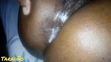 Gozando gostoso no cuzinho da minha preta