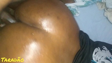 Gozando gostoso no cuzinho da minha preta