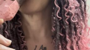 I Love Ice cream! Licking and Tongue fetish with Betty BadAss