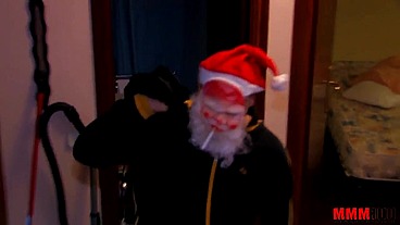 Santa fucks the cute santa helper