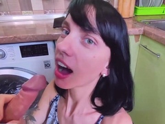 Perfect couple fuck blowjob brunette