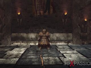 A gorgeous princess gets drilled by a dwarf knight in the dungeon