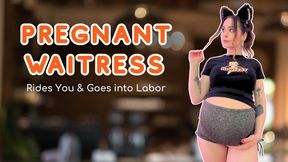 Pregnant Waitress Rides You and Goes Into Labor