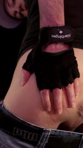 Ball weight, dildo fuck and fat plug in ass