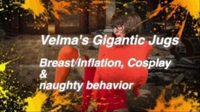 Velma's Gigantic Jugs- A Velma Parody with Cosplay and Breast Expansion-sfx- Inflation
