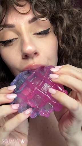 Waffles Asmr Mouth Sounds Tingles Spit Sounds Fetish