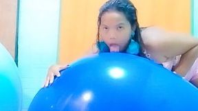 Sexy Juju Teases Plays And Then Pops Your Huge Balloons With A Sharp Object