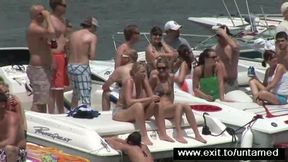 party boat loaded with homemade sluts and they way they get rammed