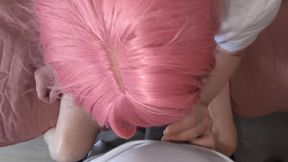 Glossy-lipped Sissy Princess Drops to Her Knees and Teases BBC with Slow Tongue Swirls Before Gagging Balls-deep 1