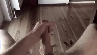 Solo Twink Jerks Big Cock to Slow Motion Cumshot