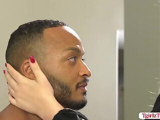 TS Angelina enjoys BDSM anal fucking