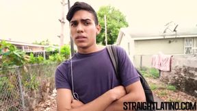Straight latino twink barebacked outdoor in paid to gay POV