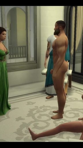 The Blissful Simmers_sims in Rome Bath House Sex Day
