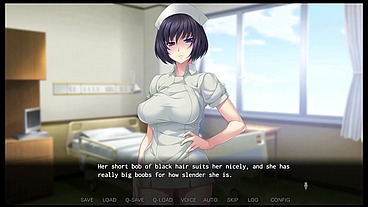 Nope Nope Nurses [ FEMDOM HENTAI game ] Ep.2 this poor man has to ejaculate every 3 hours at least !