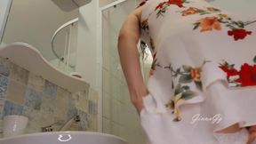 Squirting Horny Hairy Cunt Inserting Dildo Into Tight Vagina and Experiencing Multiple Orgasms Ginna