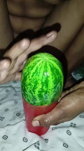 Sexy sister-in-law with big cucumber