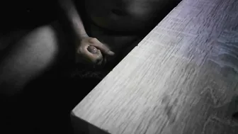 Five curious guys surprise him with a group handjob session