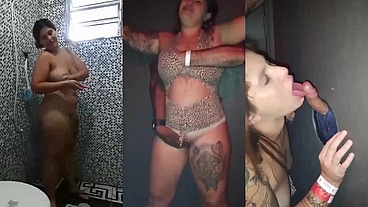 Siririca no banho e depois fazer boquete no swing em desconhecido