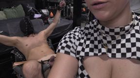 CBT mistress tirza experiece some toys on the bondaged slut small version