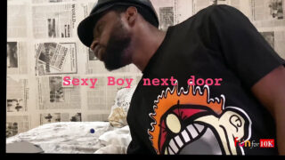 Horny gay stud strokes his cock solo