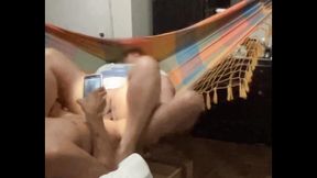 She's Doing Her Work with the Help of the Hammock, Wiggling Her Little Naughty Bitch