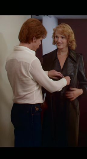 Brigitte LaHaie shows off her natural tits in a steamy French scene