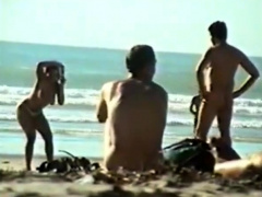 Str8 big dick on beach