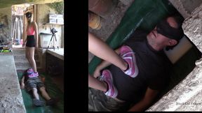 trampled in the greenhouse (two camera)