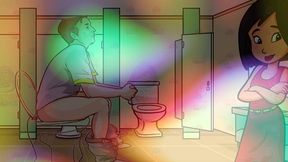 gay bathroom dirty talk straight male gets shemale joi