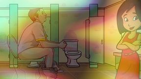 gay bathroom dirty talk straight male gets shemale joi