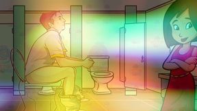 gay bathroom dirty talk straight male gets shemale joi