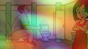 gay bathroom dirty talk straight male gets shemale joi
