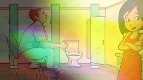 gay bathroom dirty talk straight male gets shemale joi