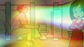 gay bathroom dirty talk straight male gets shemale joi
