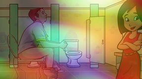 gay bathroom dirty talk straight male gets shemale joi