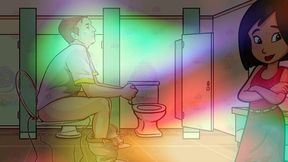 gay bathroom dirty talk straight male gets shemale joi