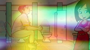 gay bathroom dirty talk straight male gets shemale joi