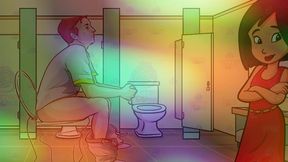 gay bathroom dirty talk straight male gets shemale joi
