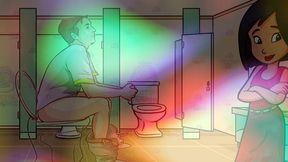 gay bathroom dirty talk straight male gets shemale joi