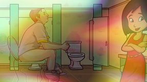 gay bathroom dirty talk straight male gets shemale joi