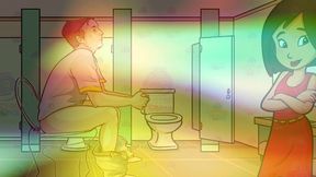 gay bathroom dirty talk straight male gets shemale joi