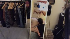 ftm eats &amp; spanks ass, teases boyfriends pussy