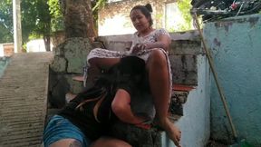 Horny Lesbian Ravages BBW Milf Ass Public Gushing Outdoor Destroy