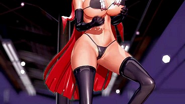 Code Geass C.C. Hentai Undress Dancing Lupin Big Boobs Mmd 3D Redhead