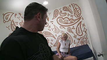 Horny and unleashed blonde gets banged wildly by the cleaning man