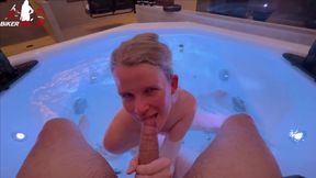 Riskanter Geiler Blowjob Im Spa! Facial Voll in Meine Fresse