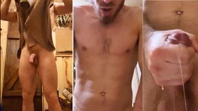 Muscular daddy in the sauna fucks you to orgasm