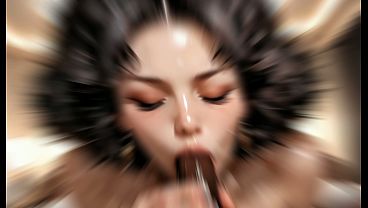 Beautiful woman loves to suck black cocks in luxurious hotels - AI generated content