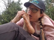 Cleaning My Very Dirty Feet. Lots of Spitting