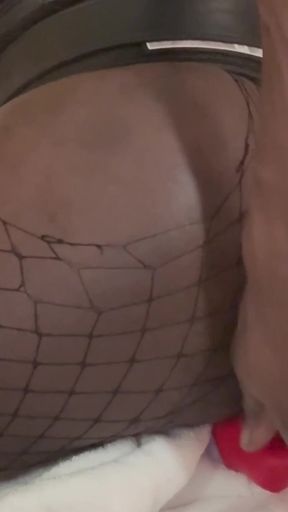 Big Black Butt Crossdresser Self Sex Toying